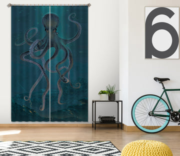 3D Giant Octopus 039 Vincent Hie Curtain Curtains Drapes