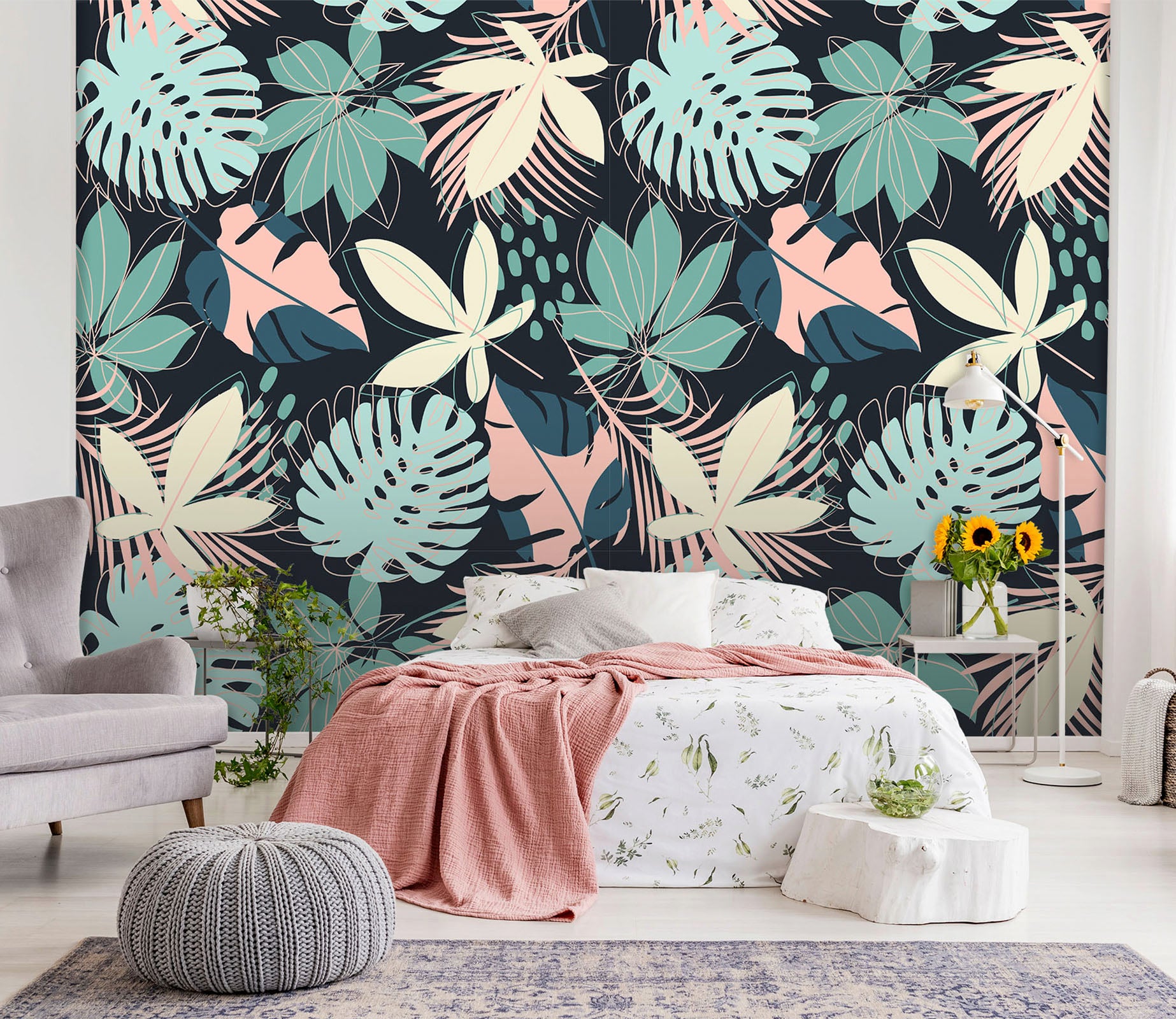 3D Graffiti Flower 51 Wall Murals