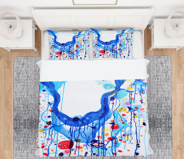 3D Blue Watercolor 1220 Misako Chida Bedding Bed Pillowcases Quilt Cover Duvet Cover