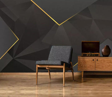 3D Gold Irregular Pattern WC19 Wall Murals Wallpaper AJ Wallpaper 2 