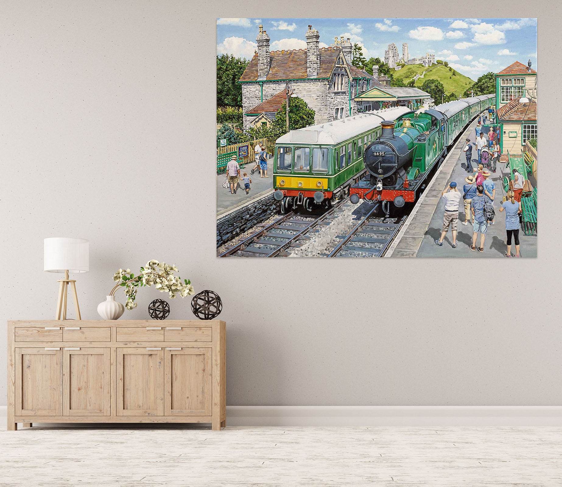 3D Corfe Castle Station 025 Trevor Mitchell Wall Sticker