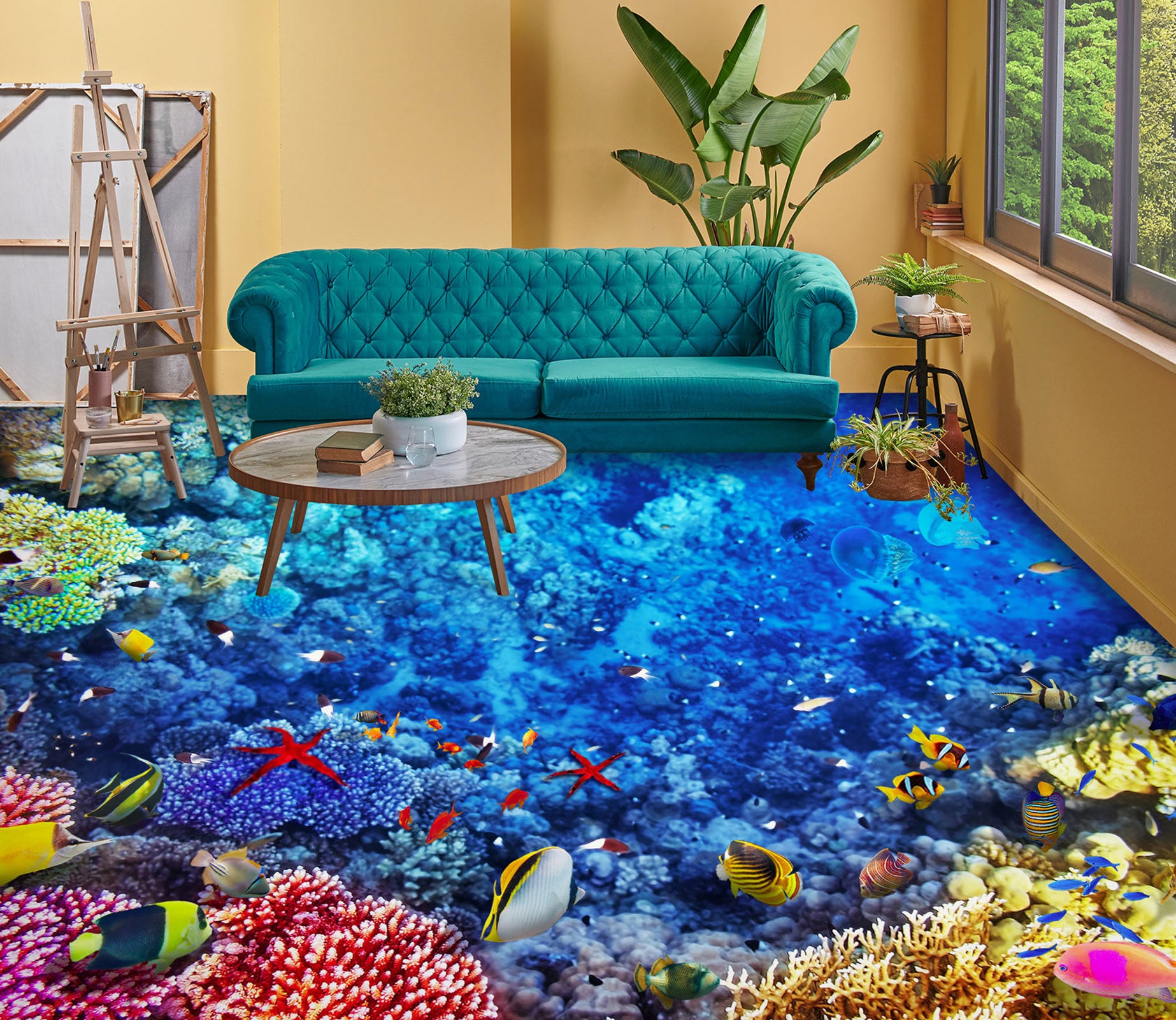 3D Protect The Ocean 631 Floor Mural  Wallpaper Murals Rug & Mat Print Epoxy waterproof bath floor