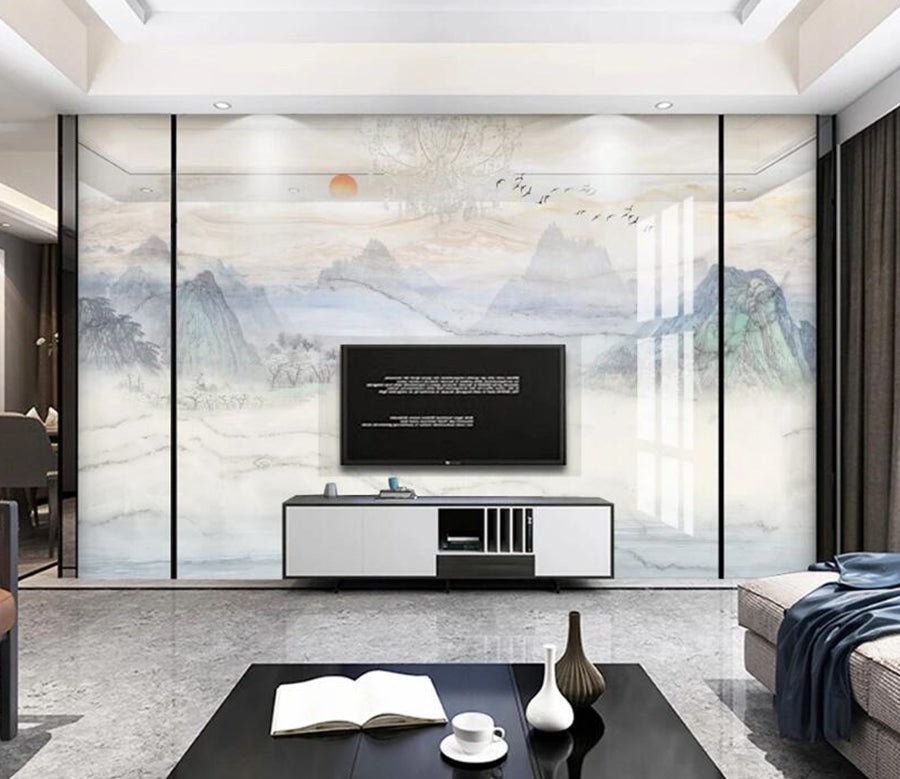 3D Colorful Mountains 062 Wall Murals