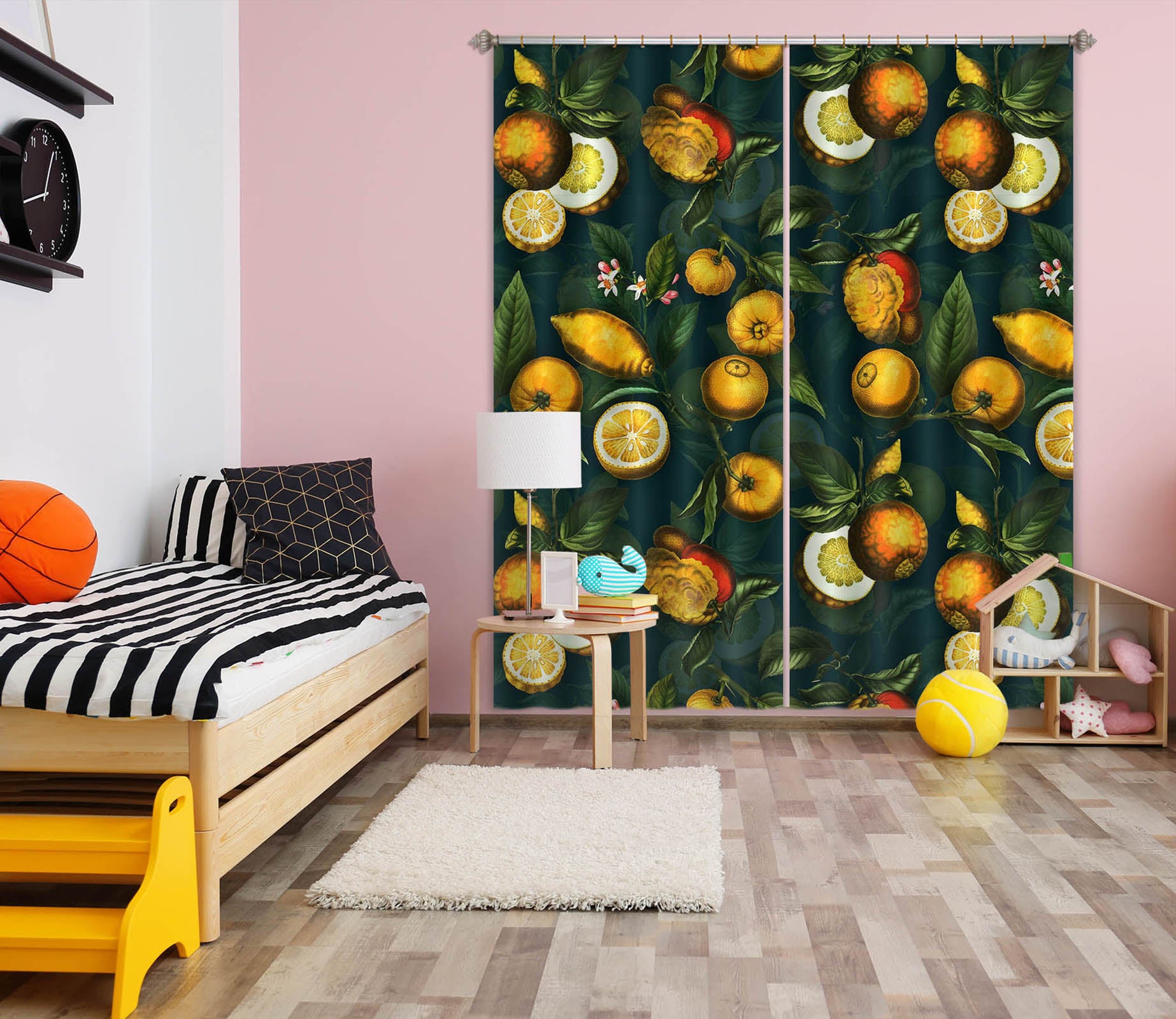 3D Golden Apple Tree 156 Uta Naumann Curtain Curtains Drapes