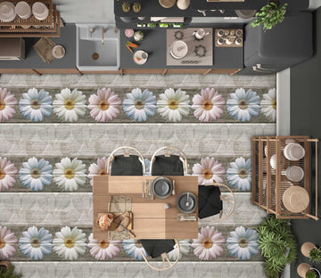 3D Three Color Flowers 165 Floor Mural  Wallpaper Murals Rug & Mat Print Epoxy waterproof bath floor