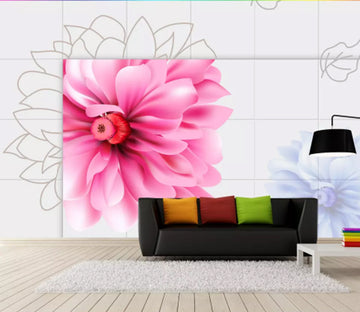 3D Pink Lotus 2025 Wall Murals