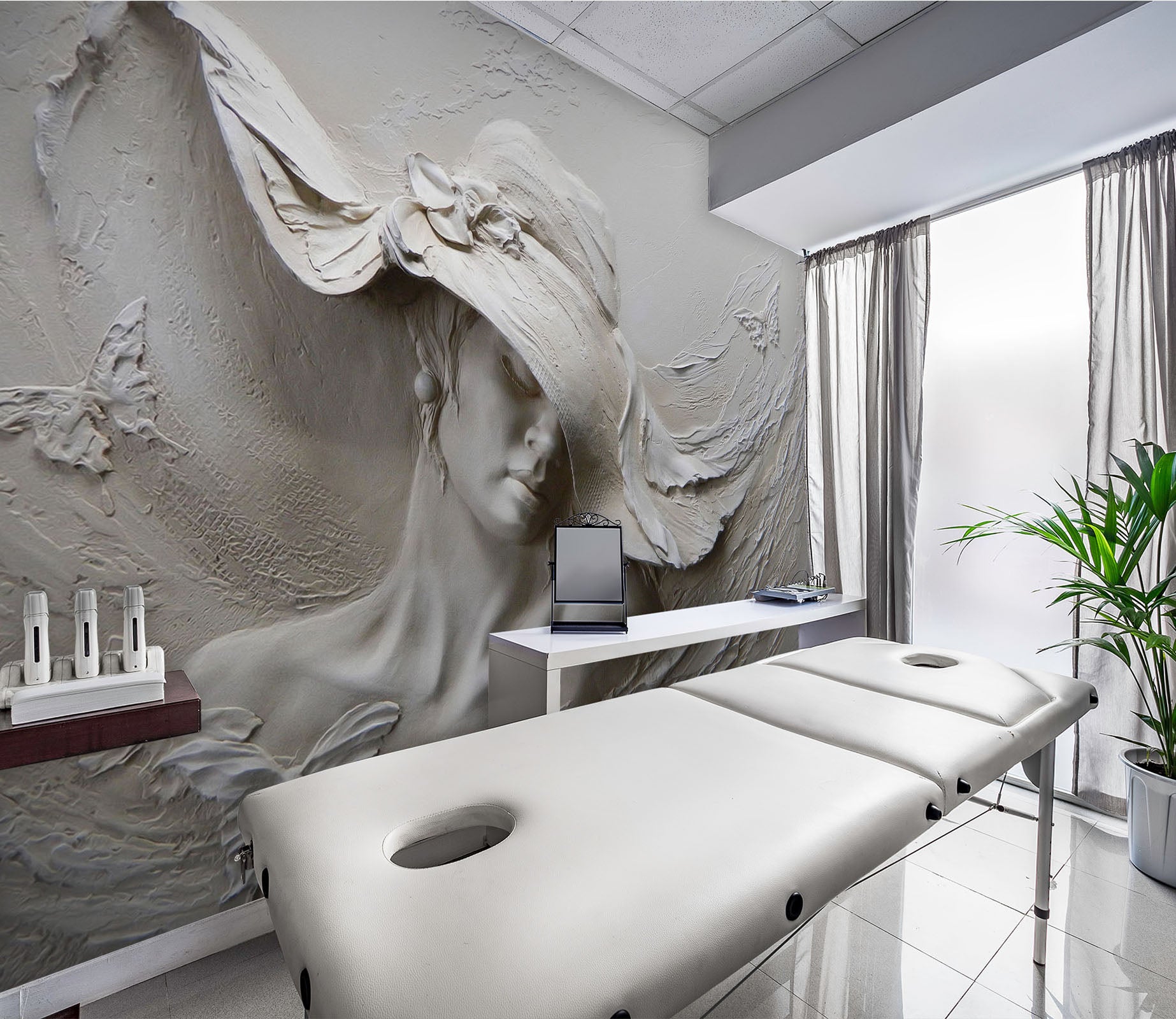 3D Carving Girl 367 Wall Murals