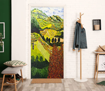 3D Hillside Field Trees 9321 Allan P. Friedlander Door Mural