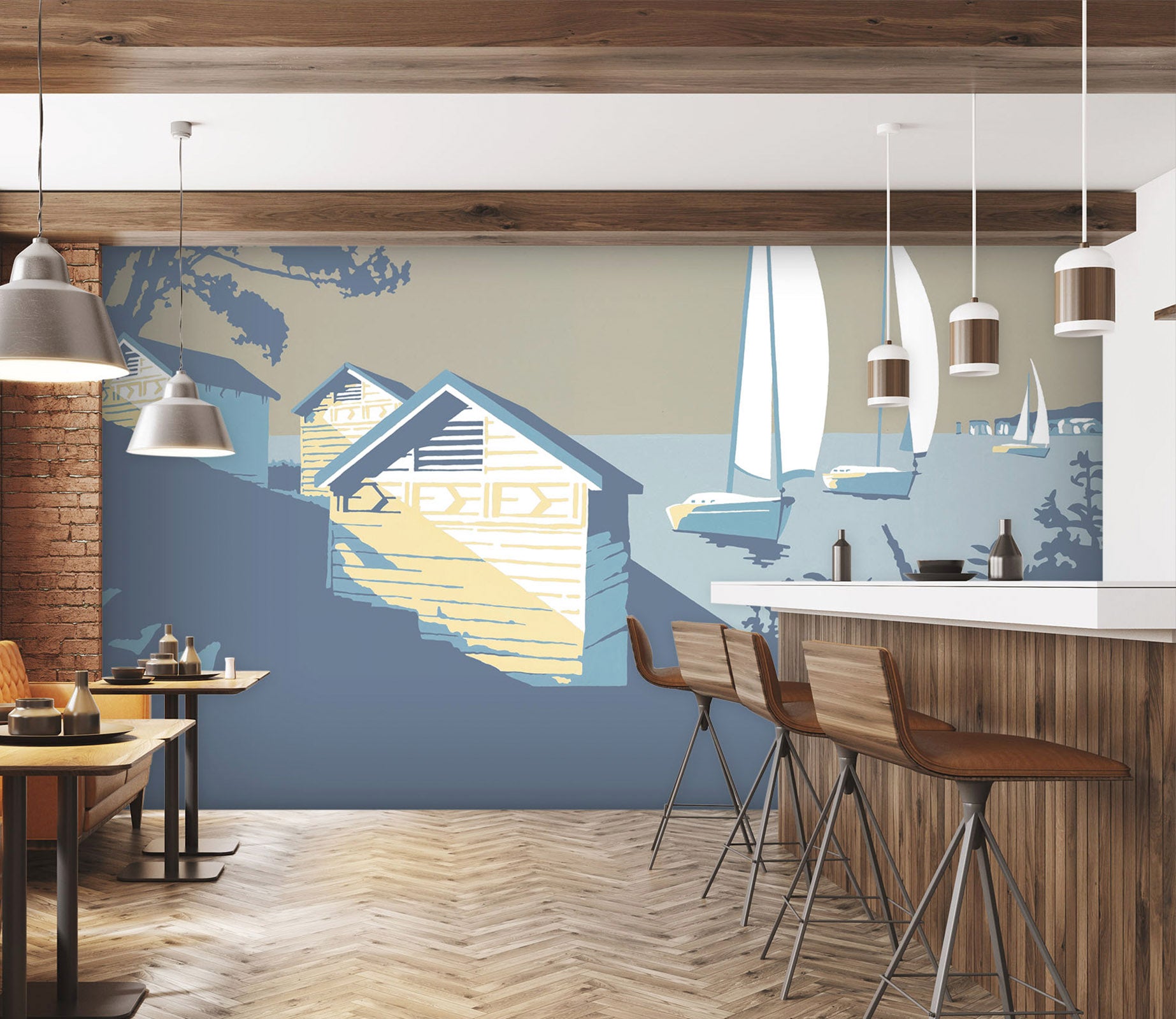 3D Sandbanks And The Purbecks 1050 Steve Read Wall Mural Wall Murals