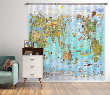 3D Valley Sea 059 Michael Sewell Curtain Curtains Drapes