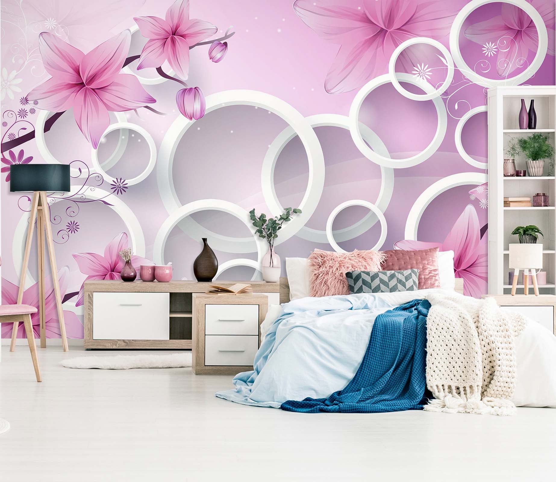3D Peach Blossom 1617 Wall Murals