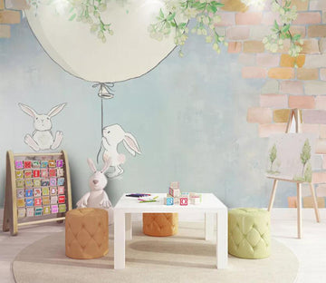 3D White Rabbit WC88 Wall Murals Wallpaper AJ Wallpaper 2 