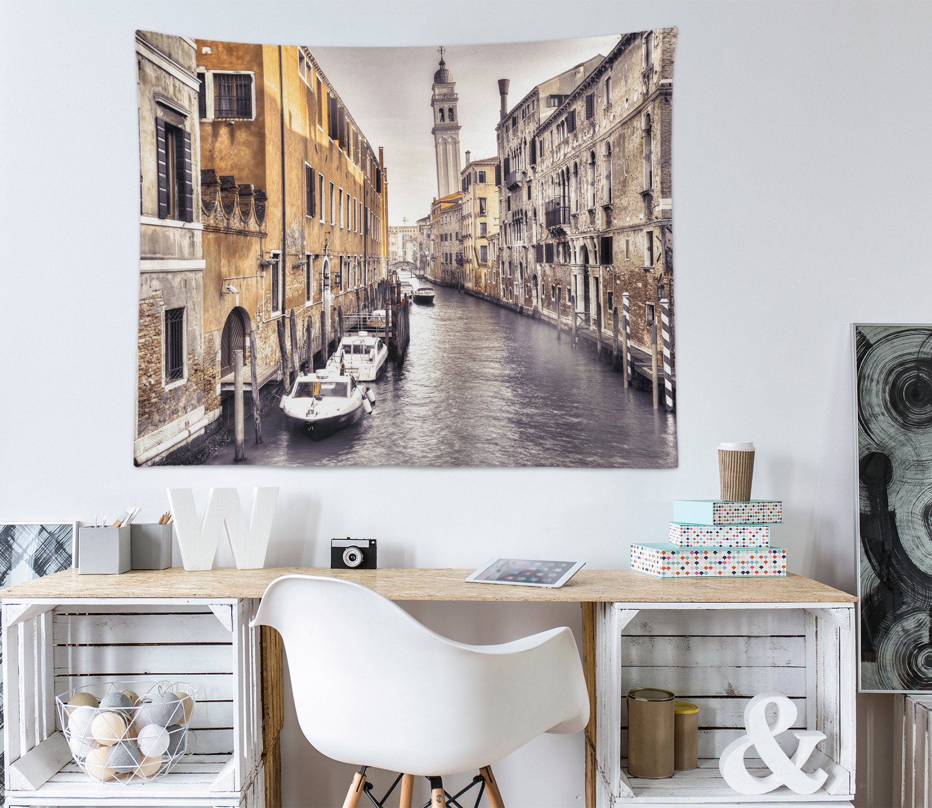 3D Water City 112167 Assaf Frank Tapestry Hanging Cloth Hang