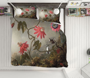 3D Red Flower Bird 032 Uta Naumann Bedding Bed Pillowcases Quilt