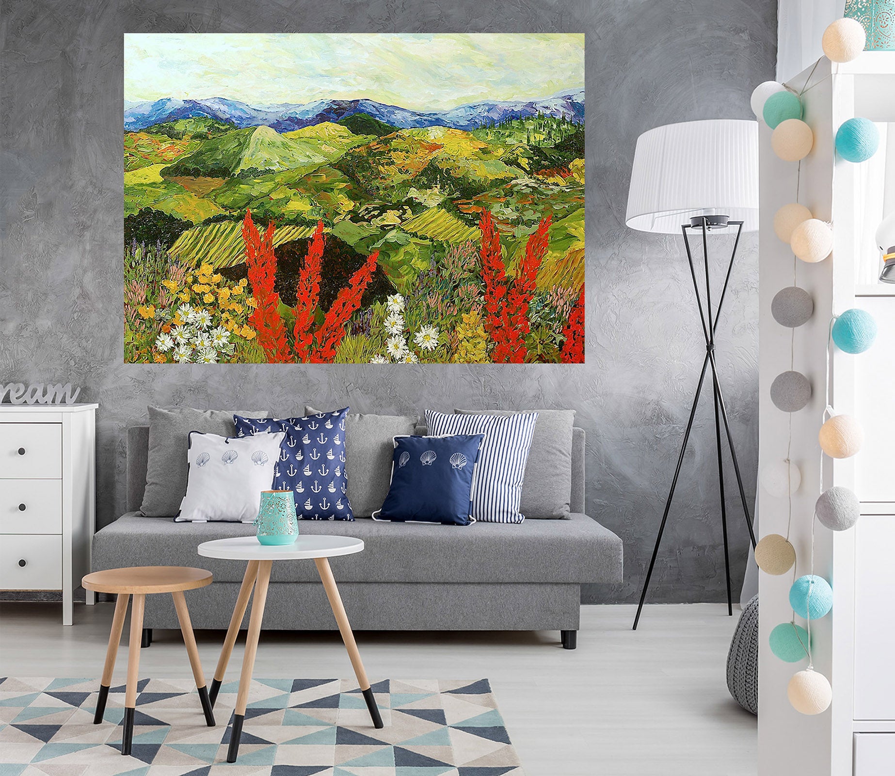 3D Red Flowers 140 Allan P. Friedlander Wall Sticker