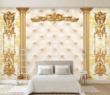 3D Golden Stripes WC75 Wall Murals Wallpaper AJ Wallpaper 2 