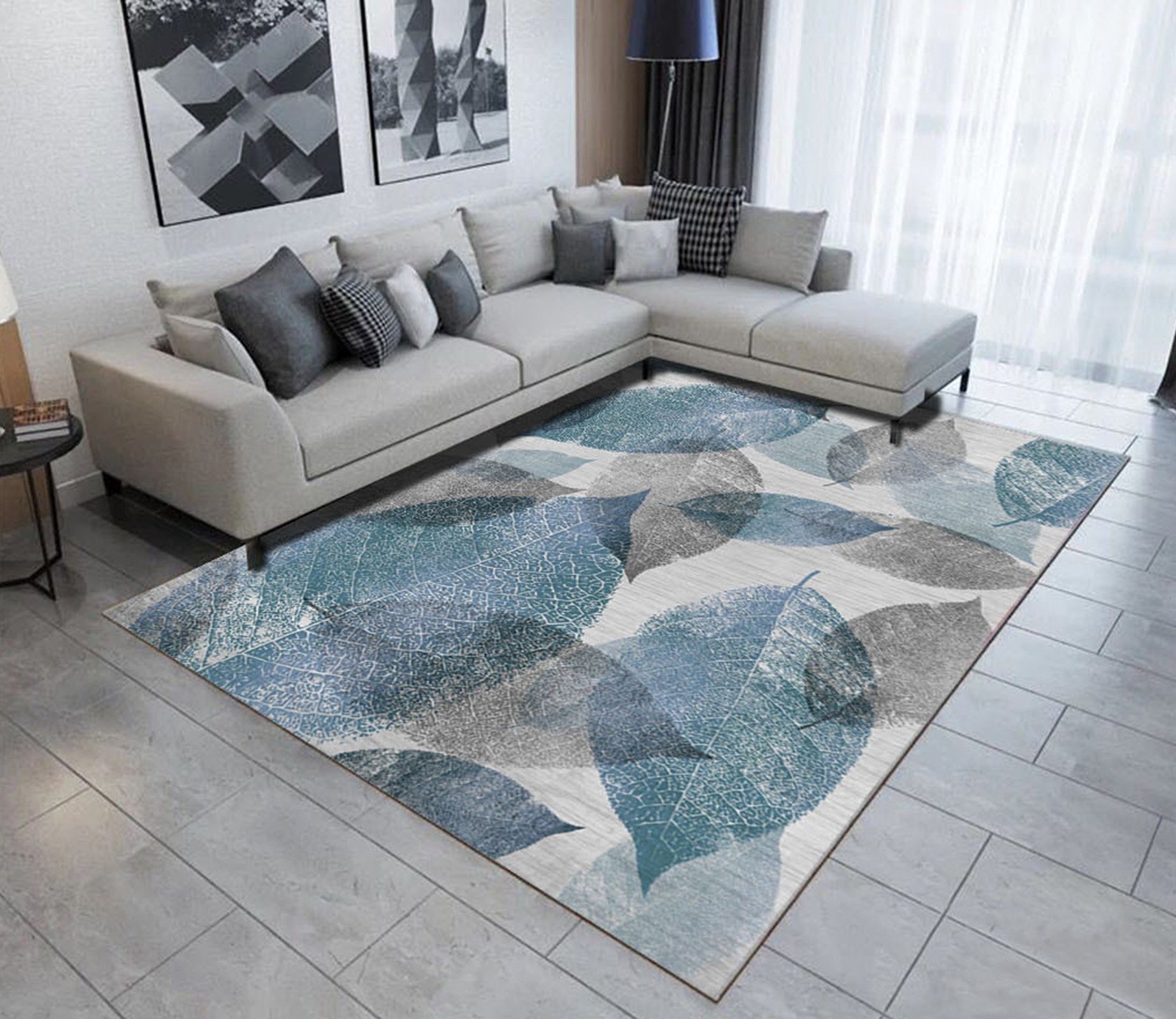 3D Colored Leaves WG508 Non Slip Rug Mat Mat AJ Creativity Home 