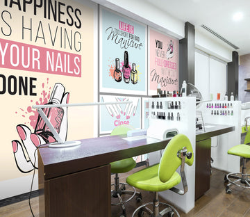 3D Pink Nail Polish 088 Wall Murals