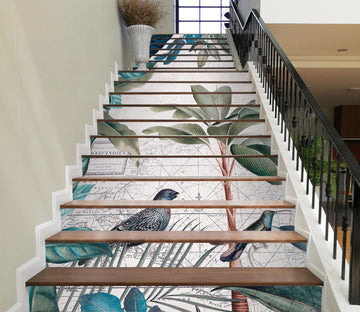 3D Bird Tree Pattern 104103 Andrea Haase Stair Risers