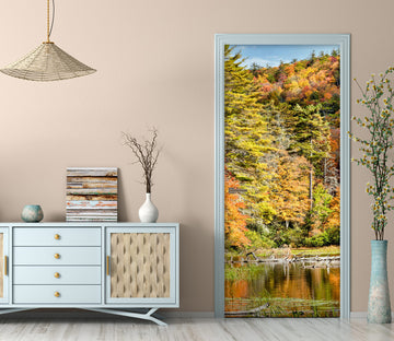 3D Woods Lake 10830 Beth Sheridan Door Mural