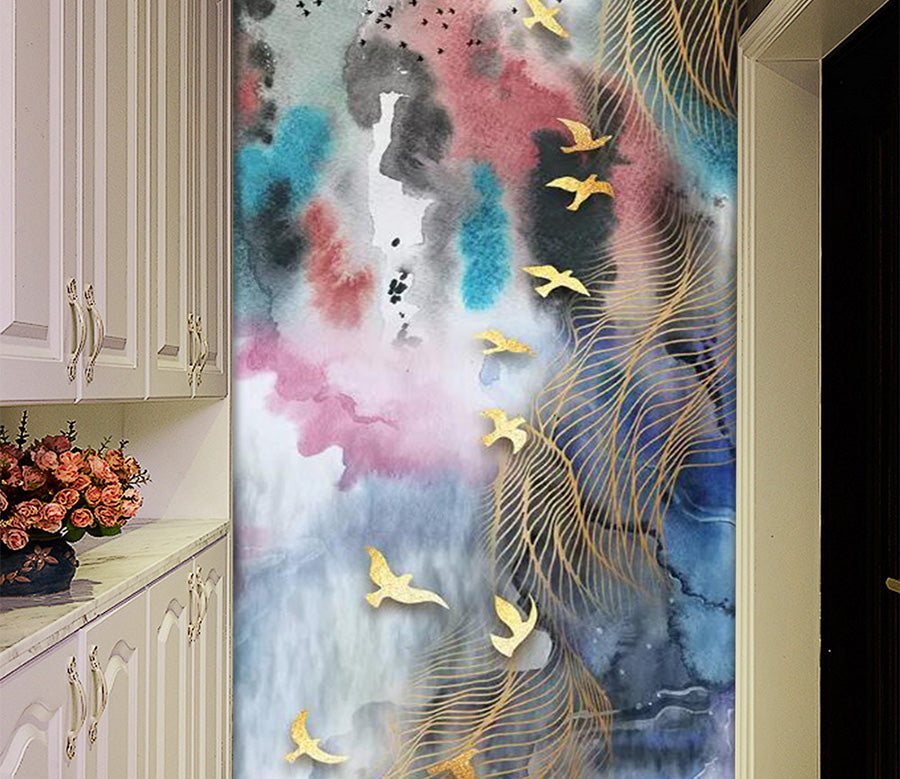 3D Golden Goose WC841 Wall Murals