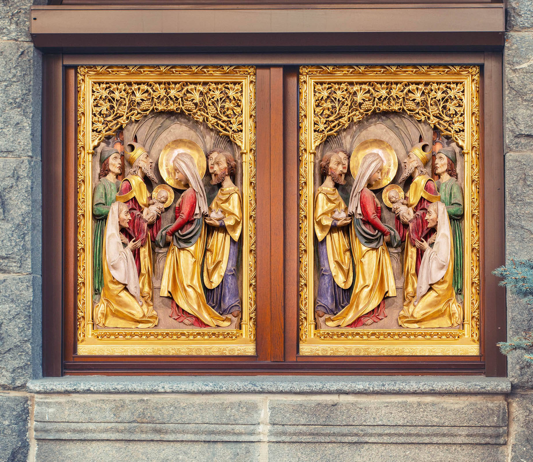 3D Priestly Baptism 096 Window Film Print Sticker Cling Stained Glass UV Block