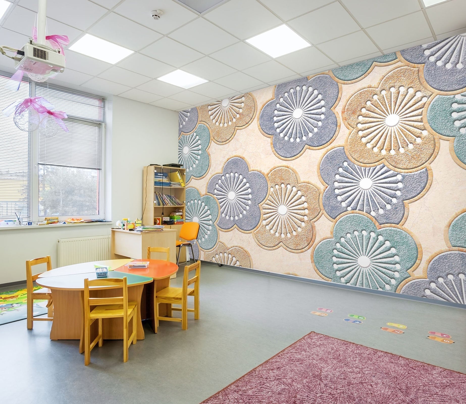 3D Flower Pattern 048 Wall Murals Wallpaper AJ Wallpaper 2 