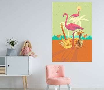 3D Flamingo City 027 Showdeer Wall Sticker