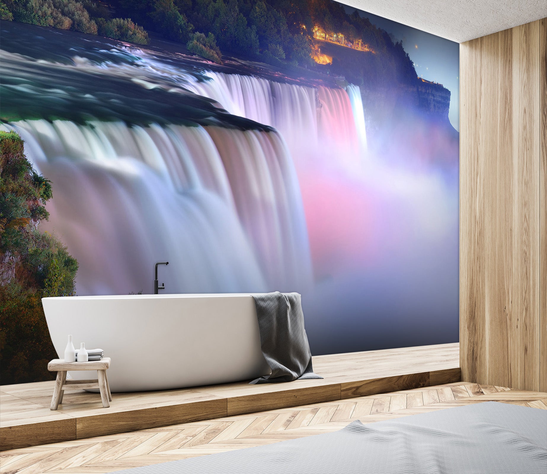 3D Colored Waterfall 085 Wall Murals