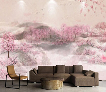 3D Wonderland Peach Blossom Forest 2336 Wall Murals