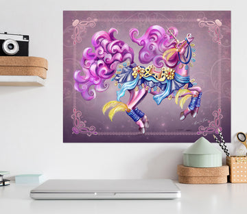 3D Purple Unicorn 202 Rose Catherine Khan Wall Sticker