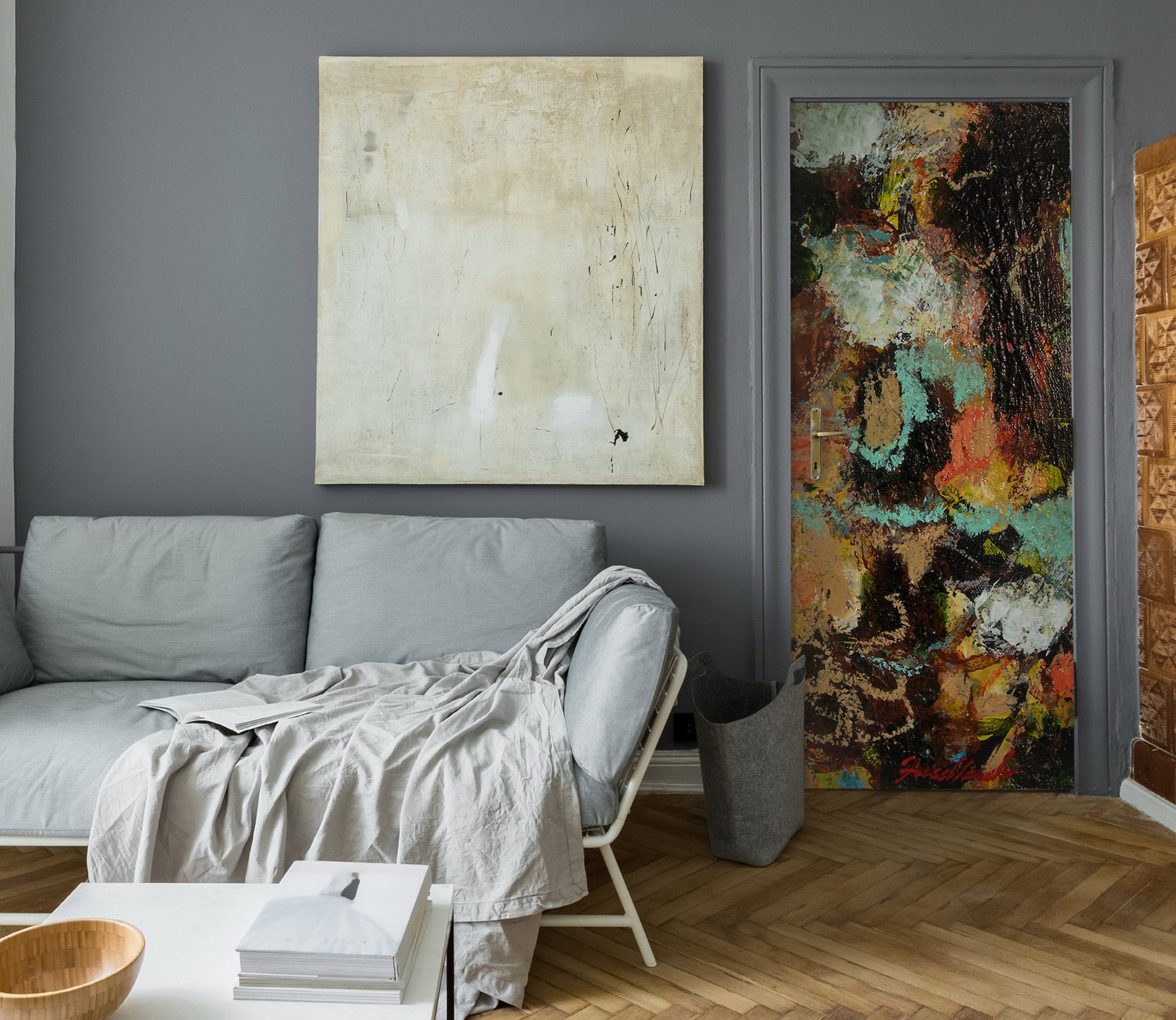 3D Black Colorful Pigment Pattern 10104 Allan P. Friedlander Door Mural