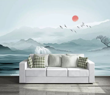 3D Sunrise Valley 2155 Wall Murals
