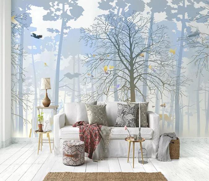 3D Forest Fog 596 Wall Murals Wallpaper AJ Wallpaper 2 