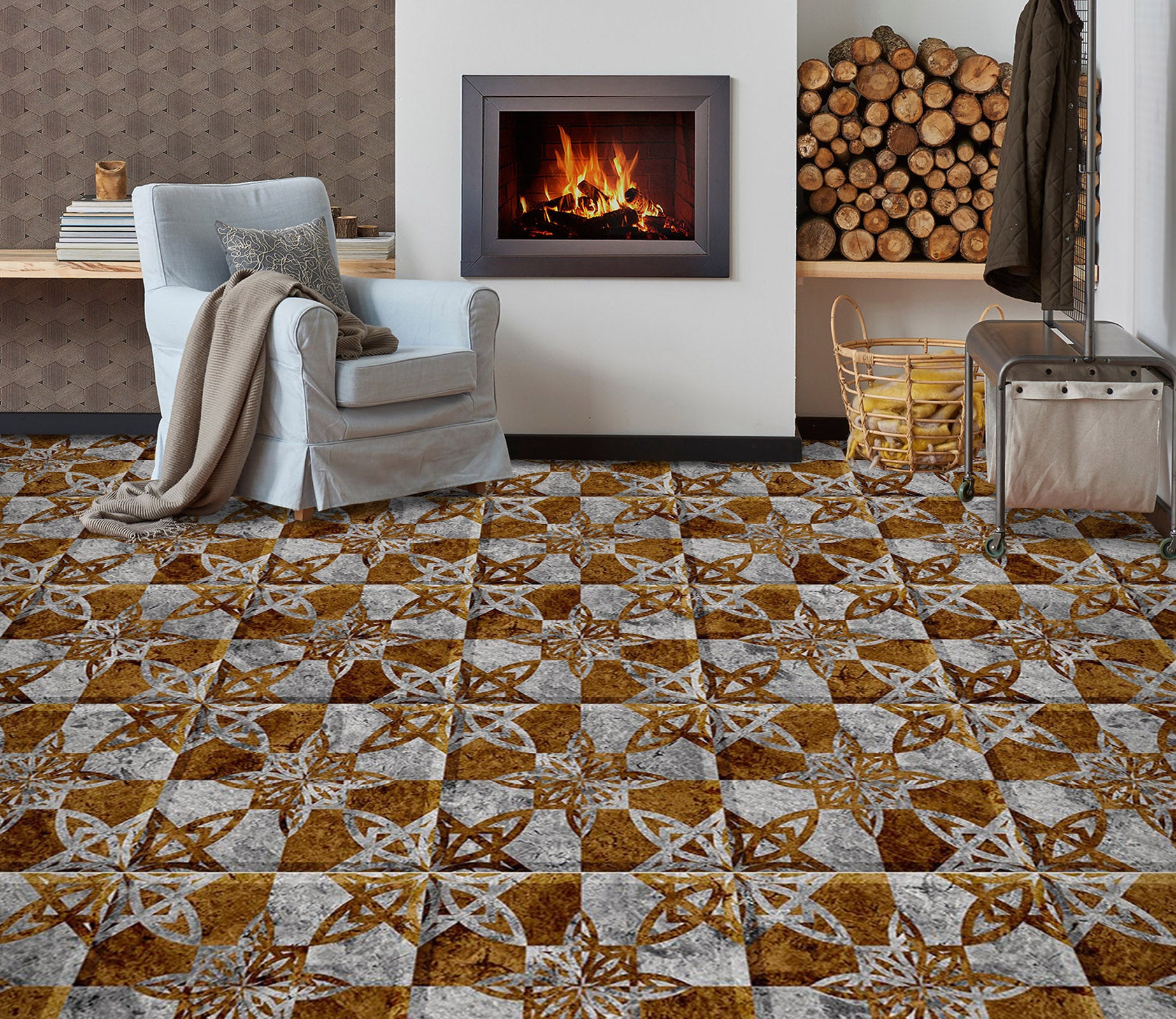 3D Dignified Squares 981 Floor Mural