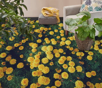 3D Pretty Yellow Flowers 130 Floor Mural  Wallpaper Murals Rug & Mat Print Epoxy waterproof bath floor