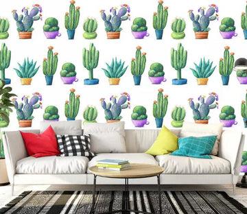 3D Green Cactus WG37 Wall Murals Wallpaper AJ Wallpaper 2 