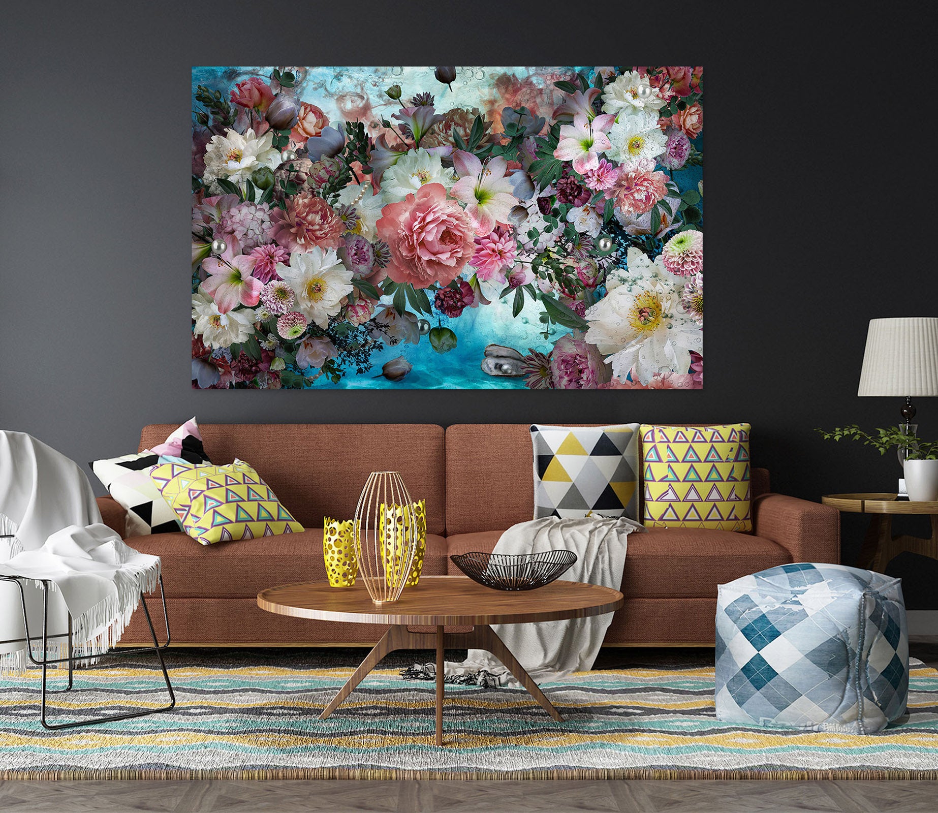 3D Pink Flower 4003 Beth Sheridan Wall Sticker