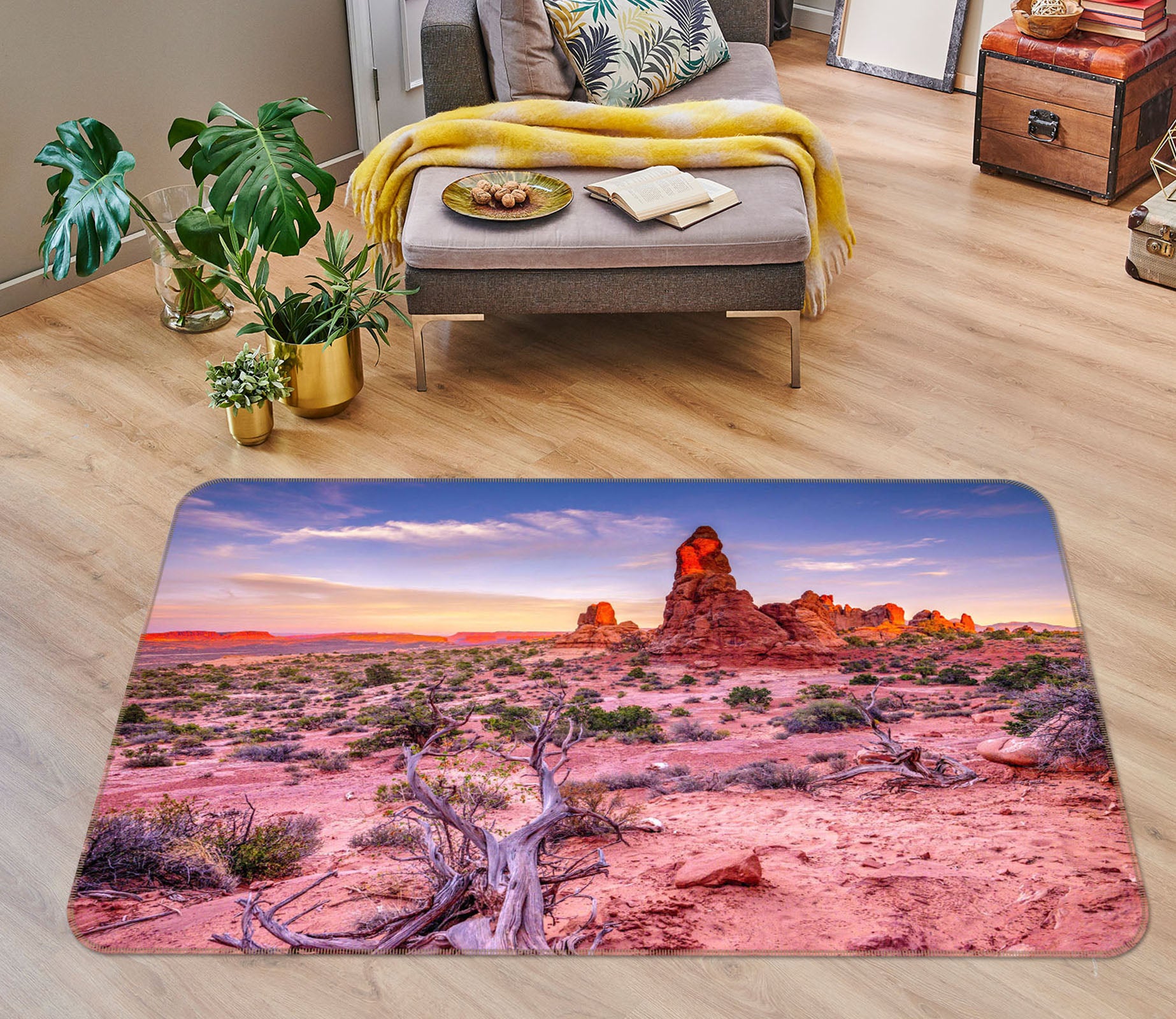 3D Red Stones 1145 Marco Carmassi Rug Non Slip Rug Mat