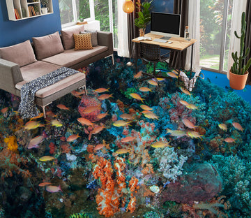 3D Colored Little Fish 051 Floor Mural  Wallpaper Murals Rug & Mat Print Epoxy waterproof bath floor