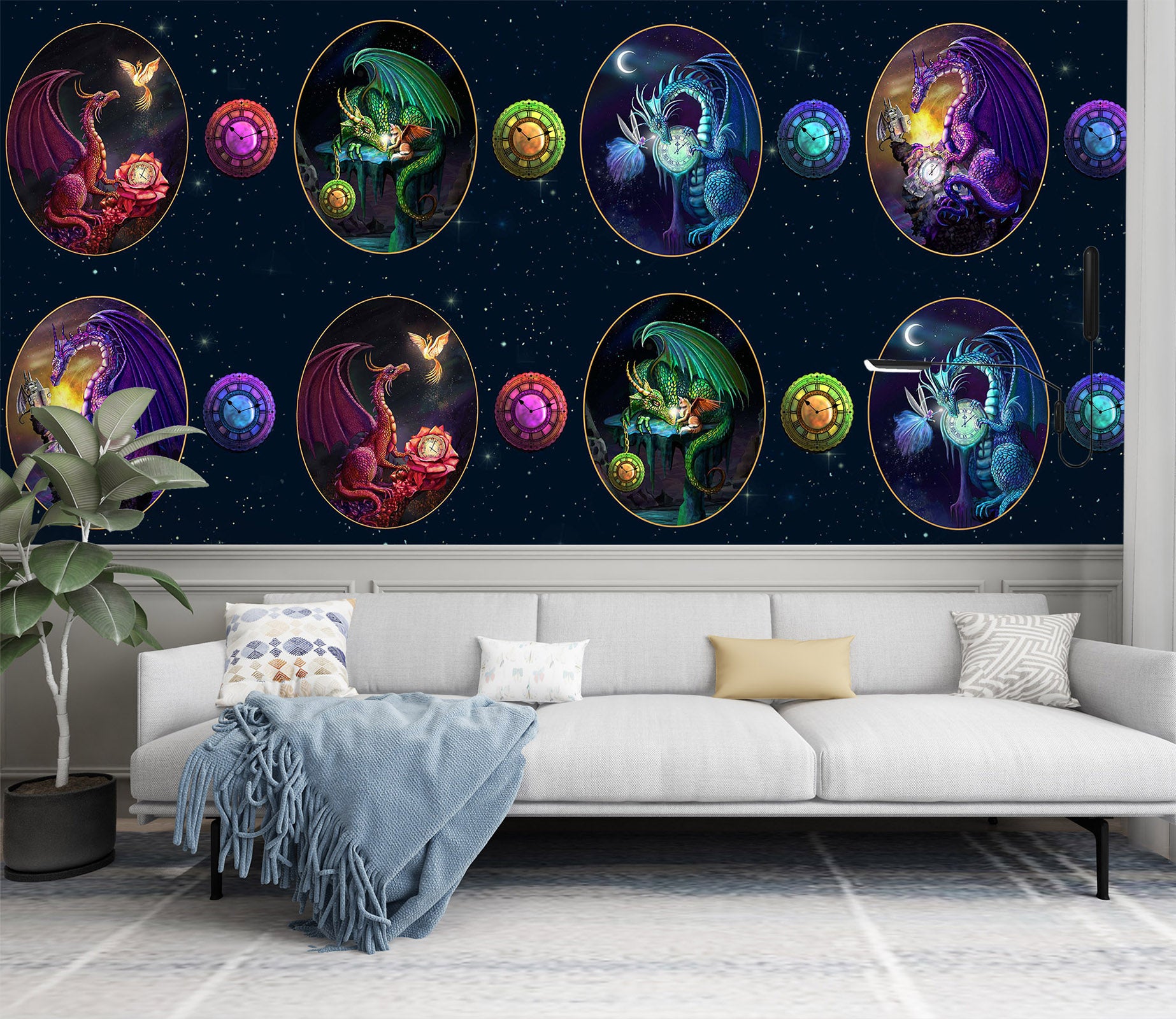 3D Dragon Egg 1407 Rose Catherine Khan Wall Mural Wall Murals