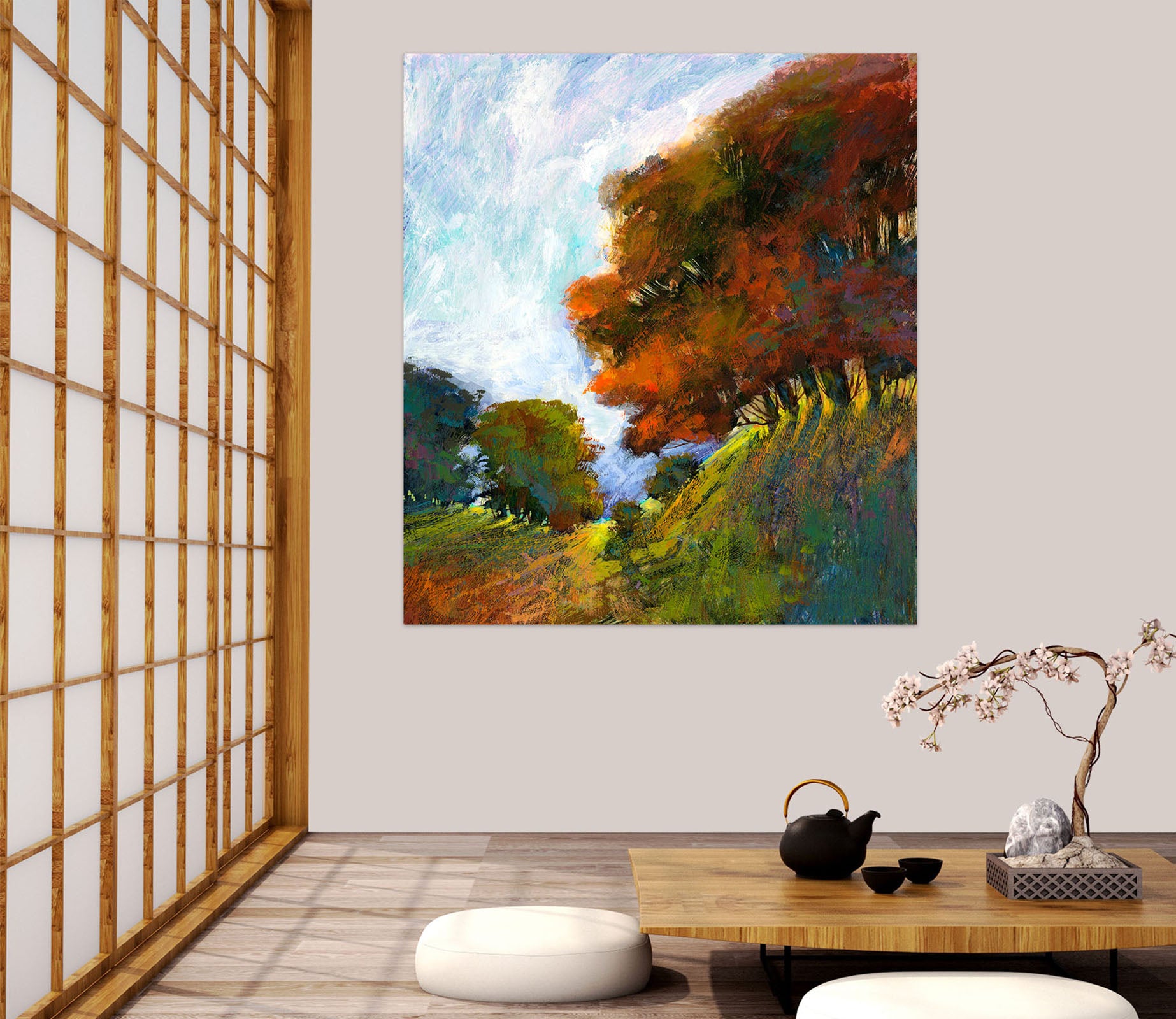 3D Red Maple Leaf 051 Michael Tienhaara Wall Sticker