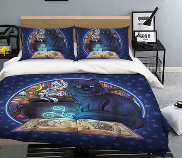 3D Black Cat Jar 8831 Brigid Ashwood Bedding Bed Pillowcases Quilt Cover Duvet Cover