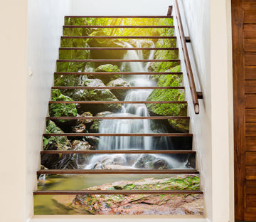 3D Intense Waterfall In Sunlight 320 Stair Risers