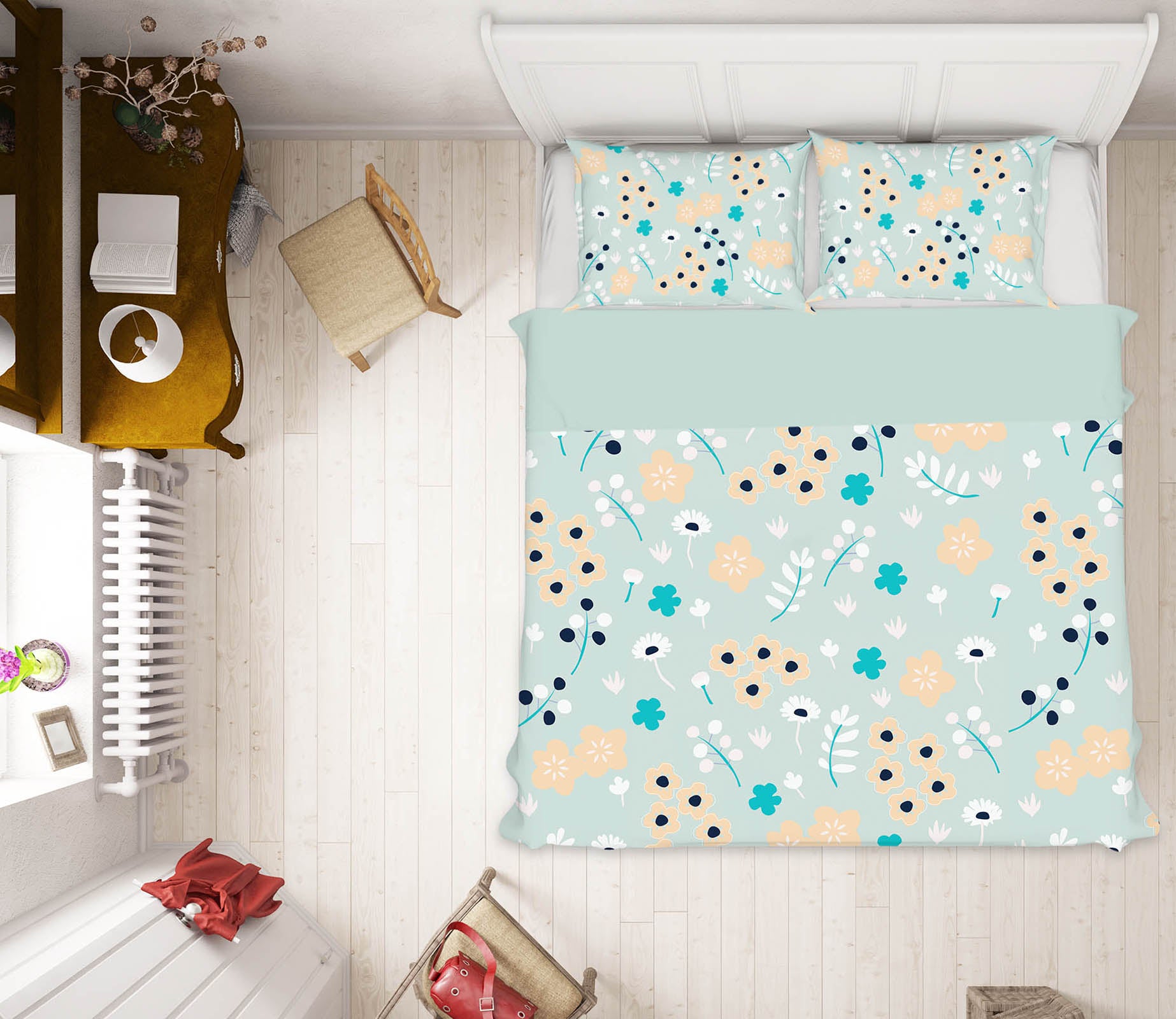 3D Colored Flowers 2108 Jillian Helvey Bedding Bed Pillowcases Quilt