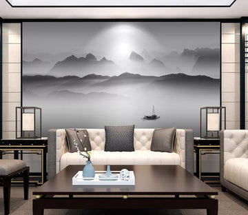 3D Valley Boat WC29 Wall Murals Wallpaper AJ Wallpaper 2 