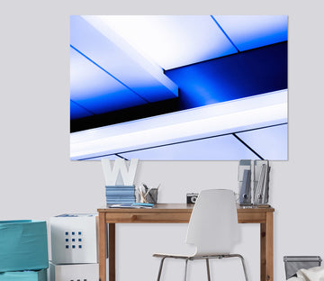 3D Blue Minimalism 026 Noirblanc777 Wall Sticker
