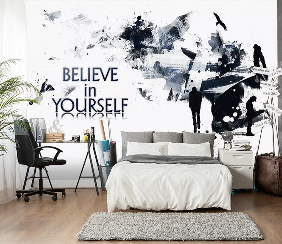 3D Man Logo WC361 Wall Murals