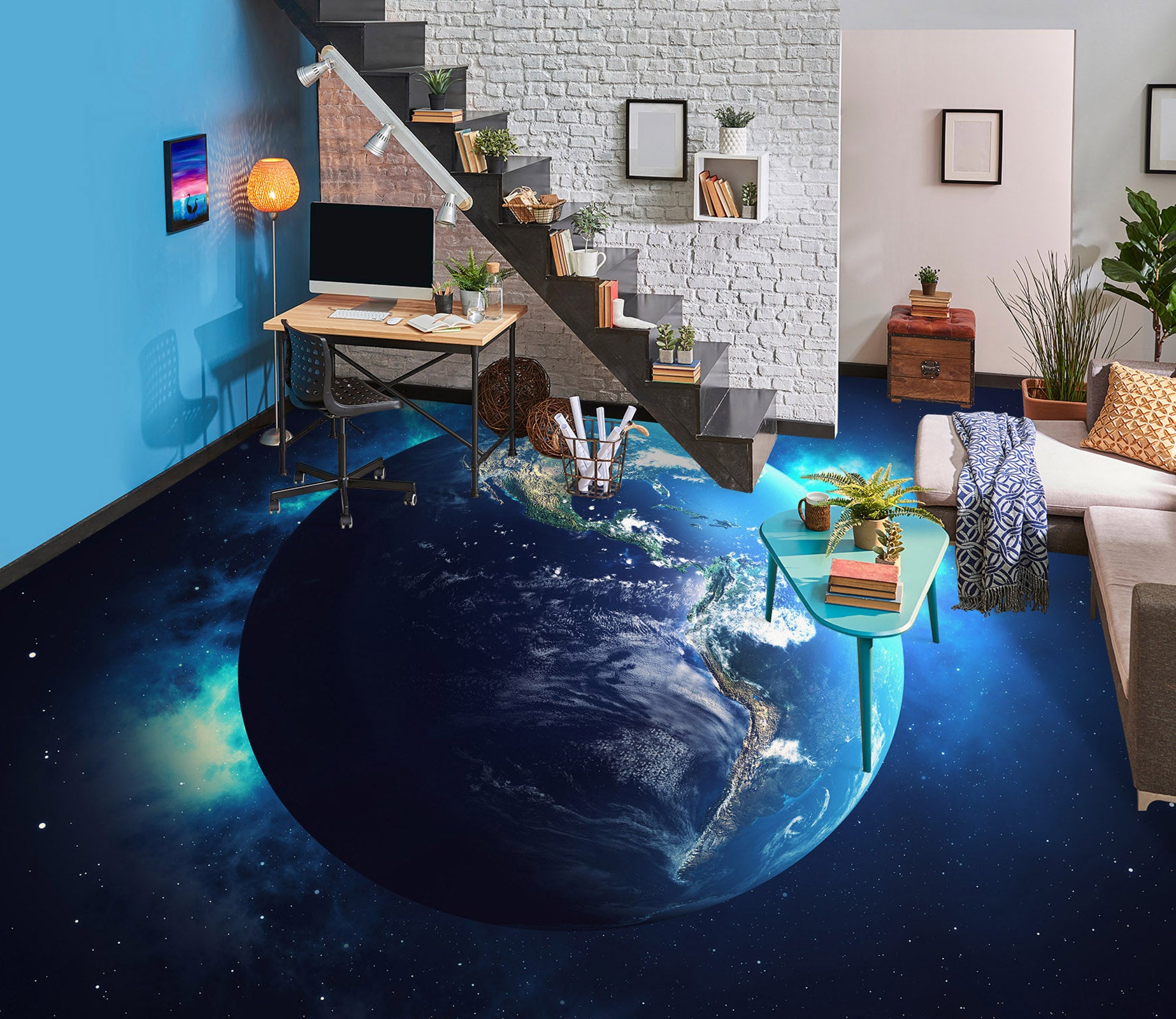 3D Secret Earth 1247 Floor Mural  Wallpaper Murals Self-Adhesive Removable Print Epoxy