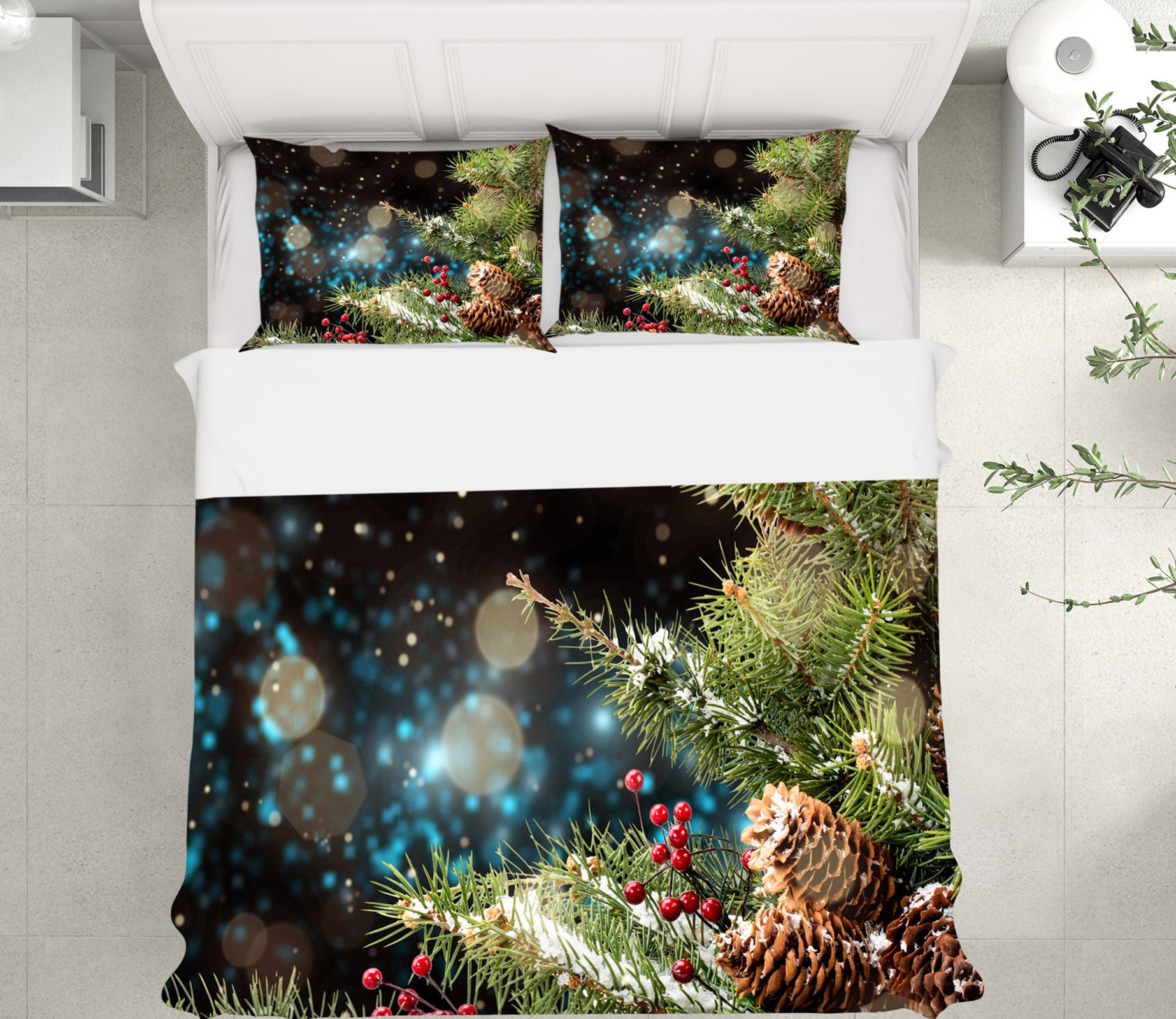 3D Branches Pineta 53036 Christmas Quilt Duvet Cover Xmas Bed Pillowcases